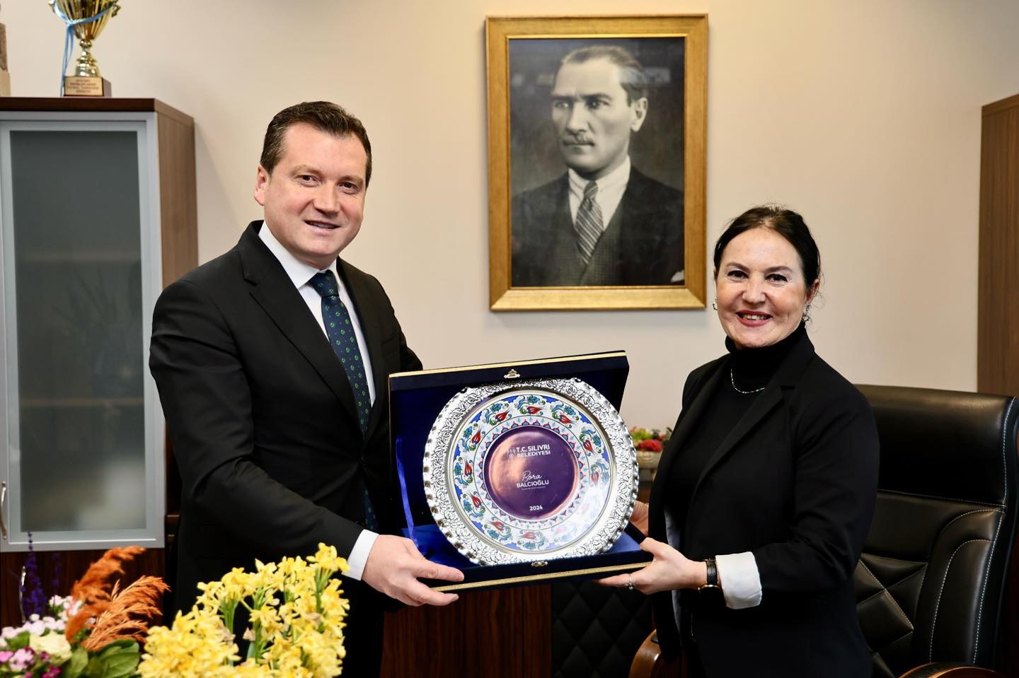 Başkan Balcıoğlu, İSKİ Silivri Şube Müdürü Gülay Özvatan’ı Ziyaret Etti