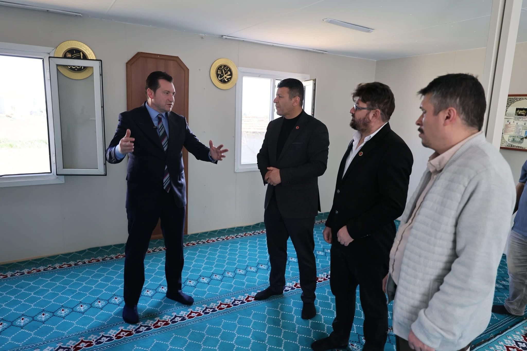 Başkan Balcıoğlu, Gazitepe Camii’nde İncelemelerde Bulundu