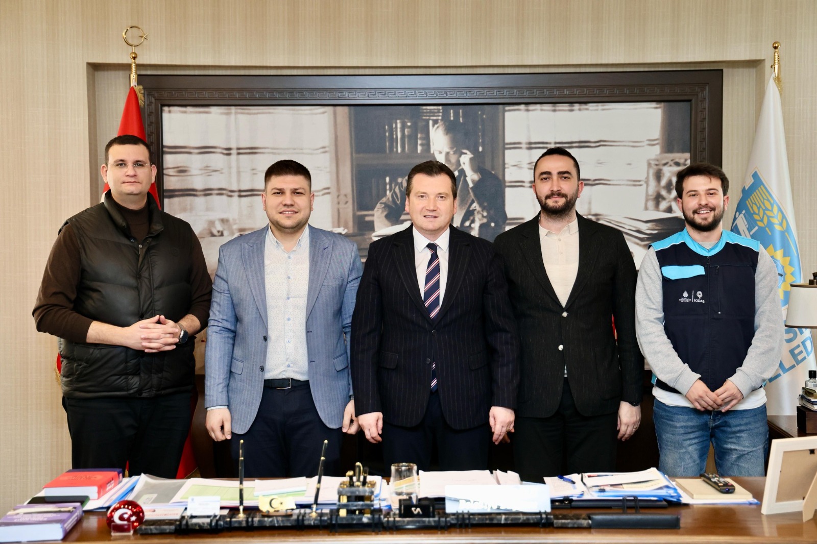 Başkan Balcıoğlu, İGDAŞ Yetkililerini Misafir Etti