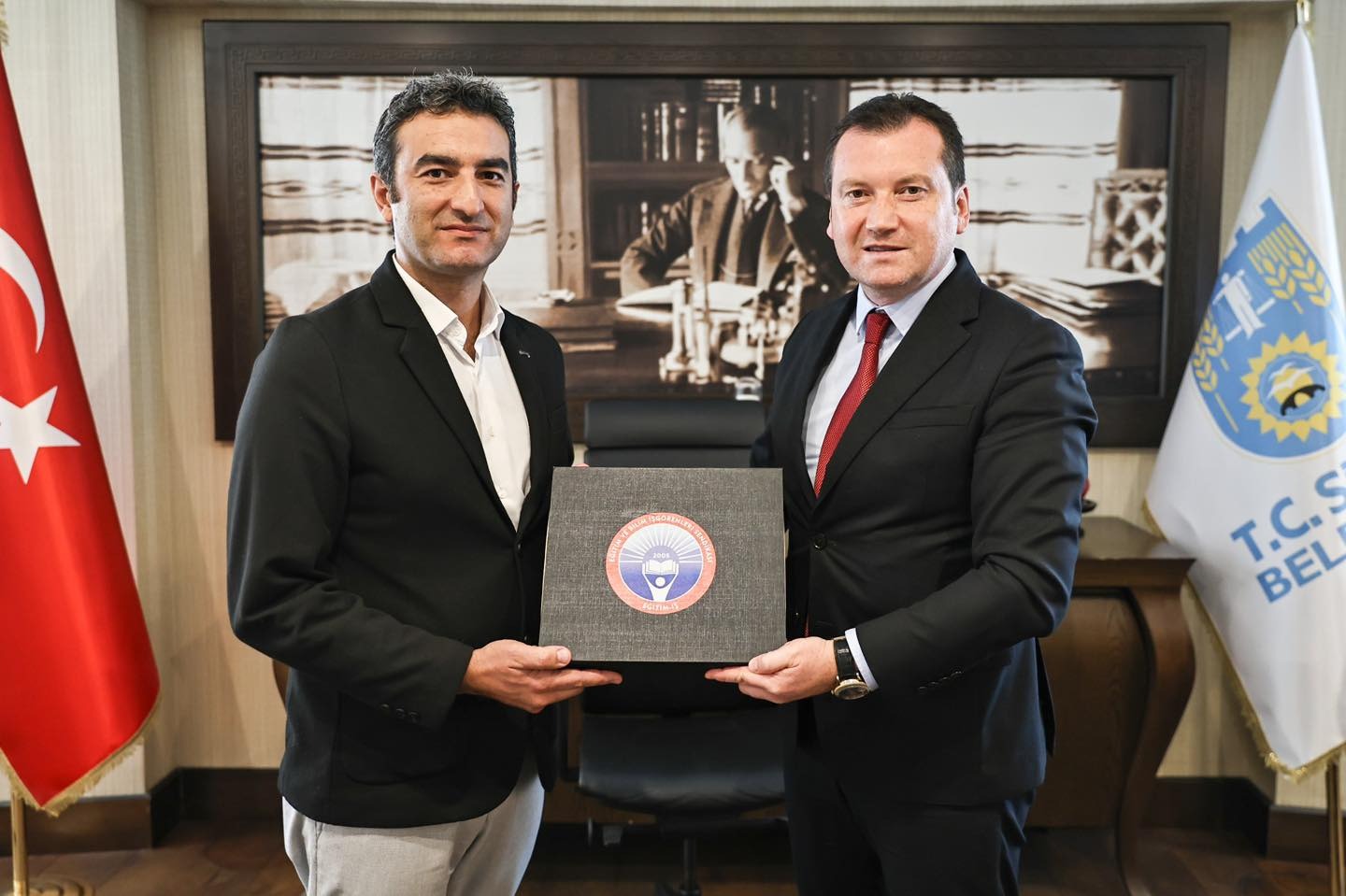 Başkan Balcıoğlu, Yasin Agin ve Caner Erdoğan'ı Makamında Ağırladı