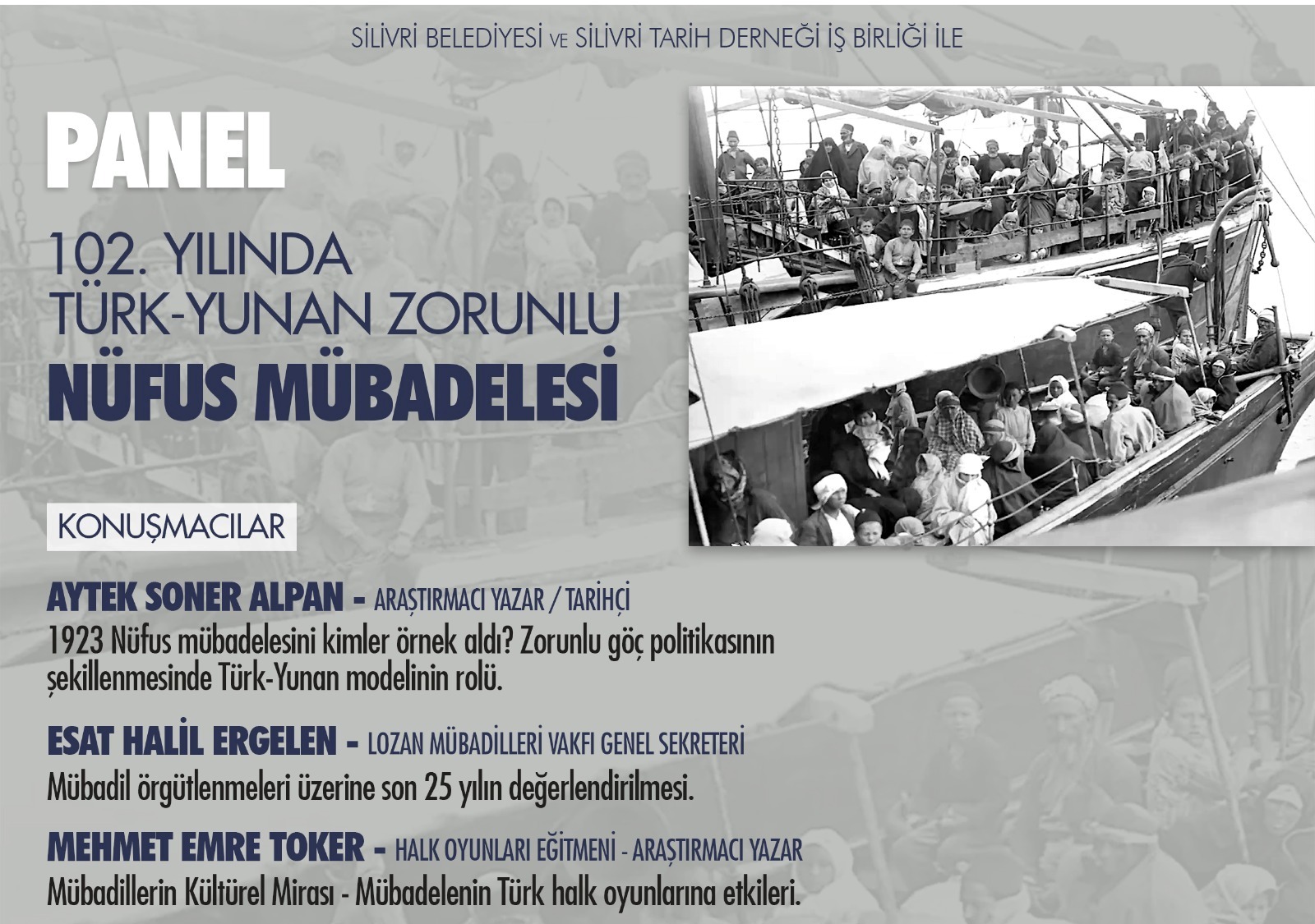 102. Yılında Türk-Yunan Zorunlu Nüfus Mübadelesi Paneli Düzenleniyor