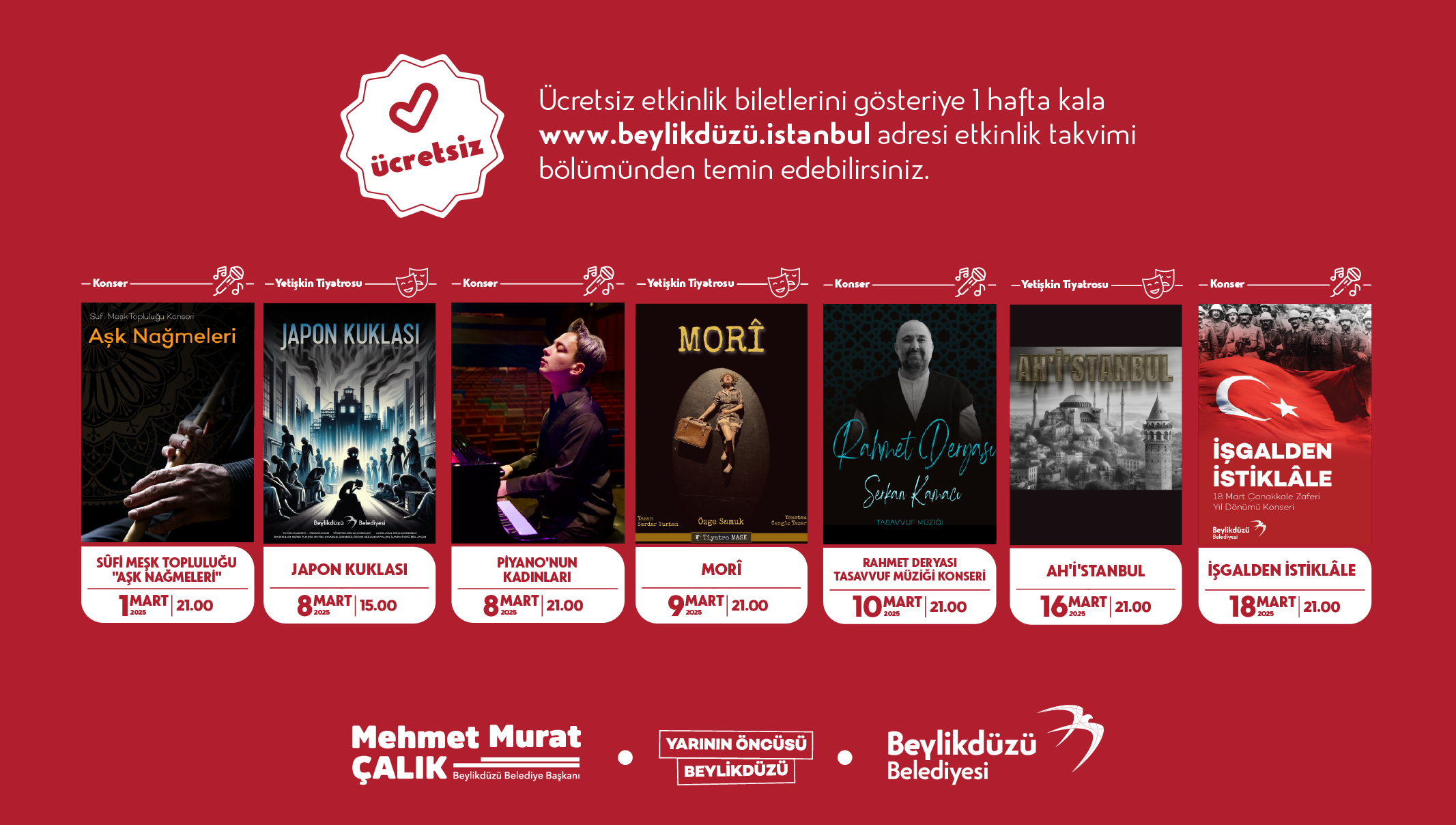 Kültür sanat etkinlikleri Mart ayında da dopdolu