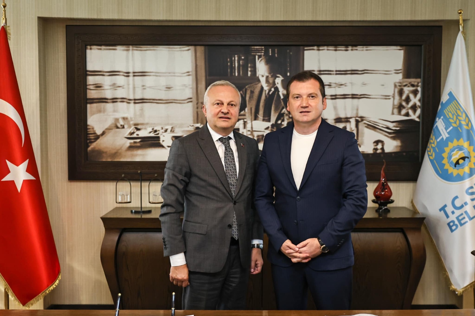 Başkan Balcıoğlu Büyükçekmece Belediyesi Başkan Yardımcısı Ömer Kazancı’yı Makamında Ağırladı