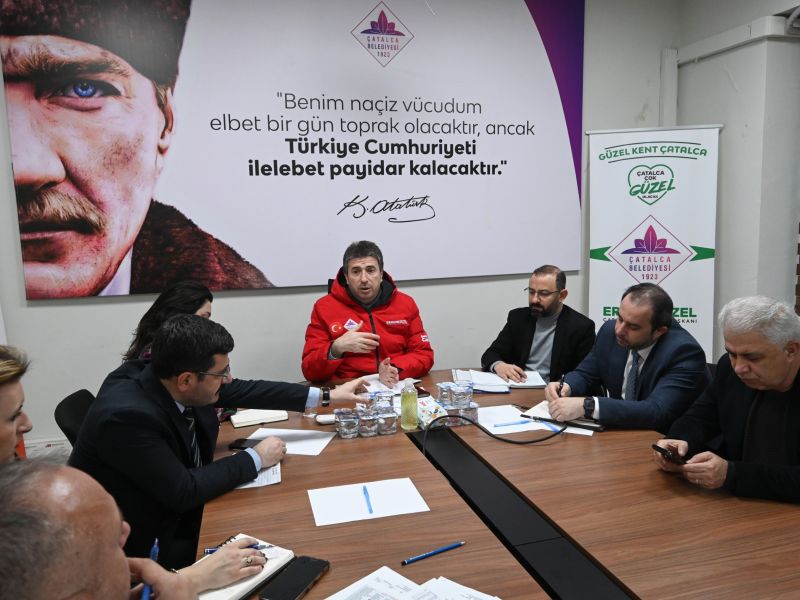 Çatalca Belediyesi Afet Koordinasyon Toplantısı Gerçekleştirdi
