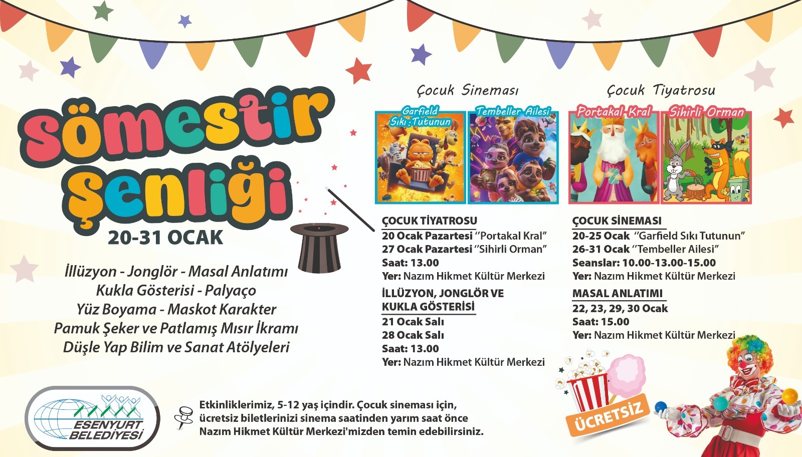 Esenyurt Belediyesi sömestir şenliği başlıyor