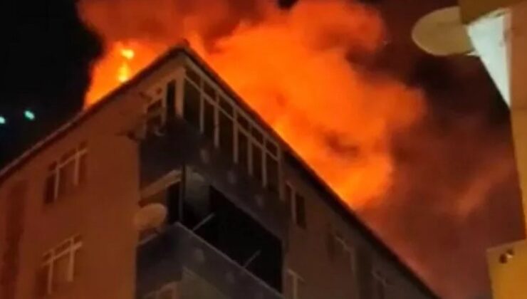 Bağcılar’da 5 katlı binada yangın