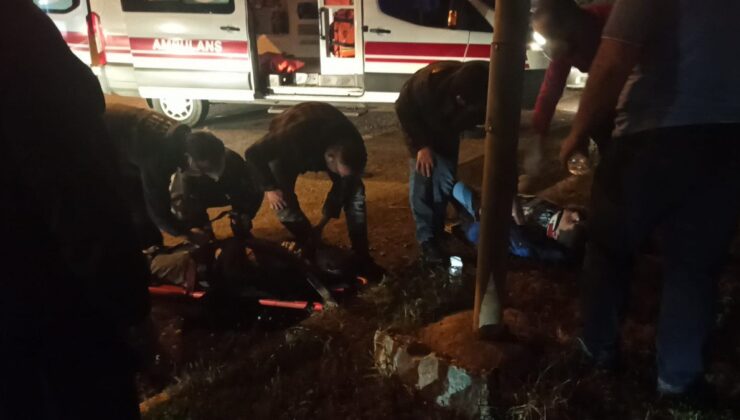 Zonguldak’ta otomobilin çarptığı motosikletli acı içinde ambulans bekledi
