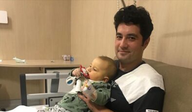 7 aylık Cevdet, babasının karaciğeri ile hayata tutundu