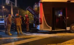 İstanbul’da metrobüsün motor kısmında yangın