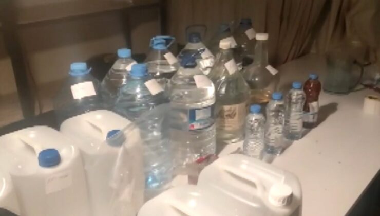 İzmit’te sahte alkol üretilen eve baskın