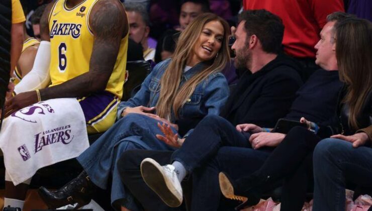 Jennifer Lopez ve Ben Affleck NBA maçında ilgi odağı oldu