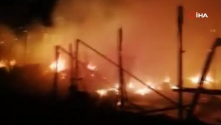 Lübnan’da mülteci kampında yangın