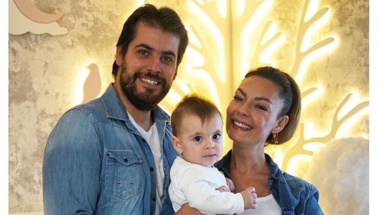 Özge Özder’in mutlu aile pozu