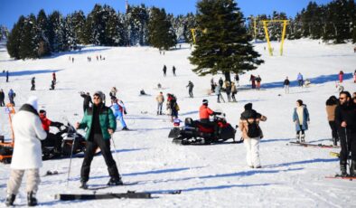 Uludağ pistlerinde yılbaşı yoğunluğu