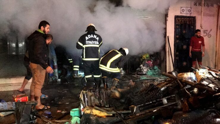 Adana’da depoda çıkan yangın söndürüldü