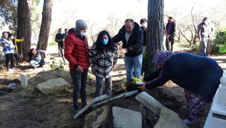 Antalya’da karnında ölen bebeğinin mezarına gelip, gözyaşı döktü
