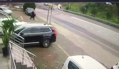 Ataşehir’de freni boşalan araç takla attı