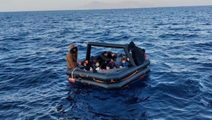 Bodrum’da 19 düzensiz göçmen kurtarıldı