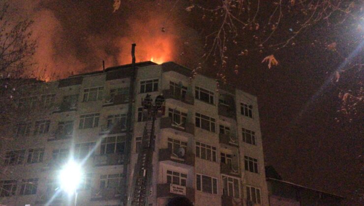 Elazığ’da 6 katlı binada yangın çıktı