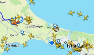 İstanbul’da piste inemeyen uçaklar havada tur attı