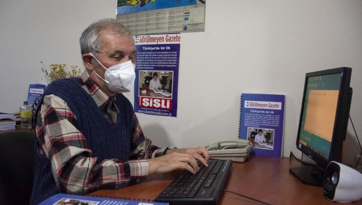 Kırıkkale’de görme engelli gazeteci, hem haber yazıyor hem de fotoğraf çekiyor