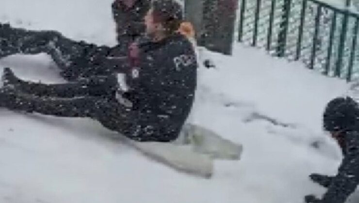 Kocaeli’de çocuklar ile polisler sokakta poşetle kaydı