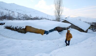 Muş’ta kara gömülen evlerde hayat