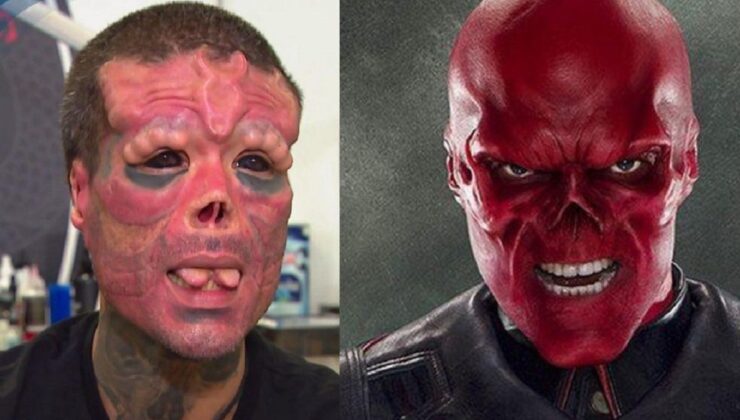 Son haliyle ‘Pes’ dedirtti! Kırmızı Kurukafa’ya benzemek için akılalmaz ameliyatlar geçiren adam