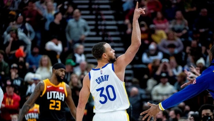 Stephen Curry rekor kırdı, Warriors kazandı