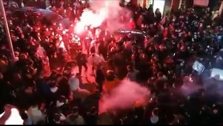 Trabzonspor taraftarı Galatasaray galibiyetini kutladı