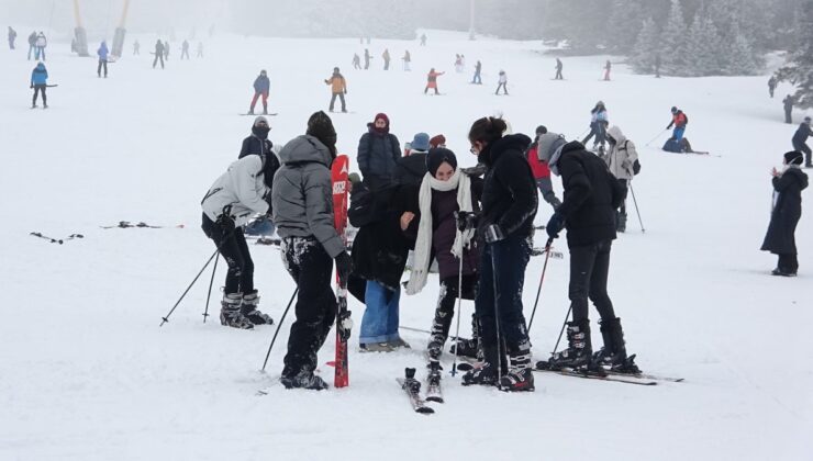 Uludağ sezonun en yoğun gününü yaşadı