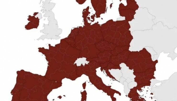 Avrupa’nın korona risk haritasında her yer kırmızıya boyandı