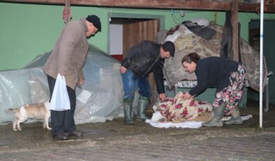 Edirne’de selden köpek havlamasıyla kurtuldular