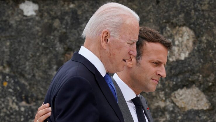 Joe Biden ve Emmanuel Macron, Ukrayna sınırındaki hareketliliği görüştü