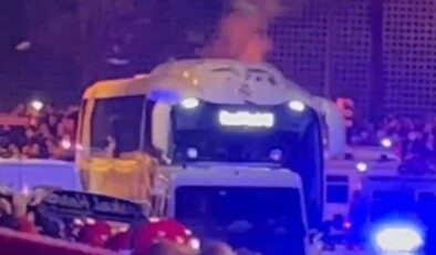 Maç öncesi Real Madrid otobüsüne saldırı