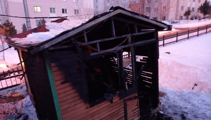 Van’da kulübede yakılan ateş yangın çıkarınca kaçtılar