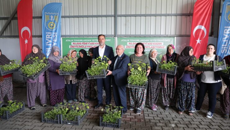 Silivri Belediyesi 650 kadına 90.000 fide dağıttı