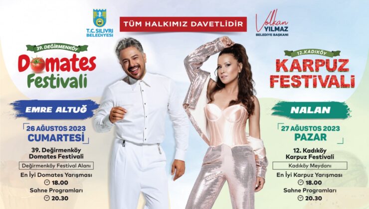 Domates ve Karpuz festivalleri bu hafta sonuna damga vuracak