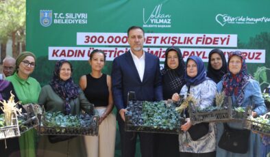 Silivri Belediyesinden kadın üreticilere 300.000 fide