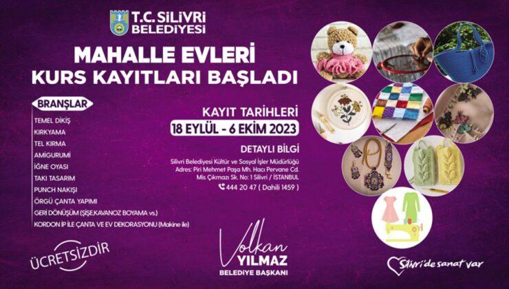 Silivri Belediyesi Mahalle Evleri Kurs Kayıtları Başladı