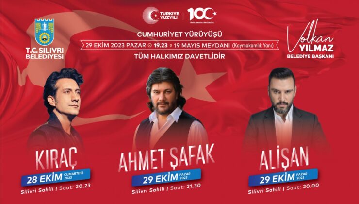 Silivri’de dolu dolu Cumhuriyet coşkusu yaşanıyor