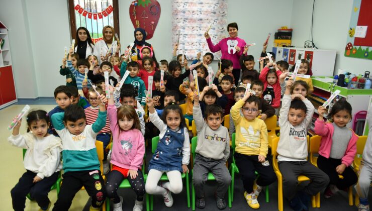 Belediyeden miniklere diş sağlığı eğitimi