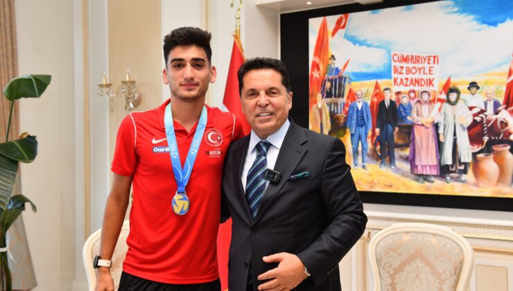 Milli Paratriatloncu Uğurcan, Başkan Özer’e olimpiyat şampiyonluğu sözü verdi