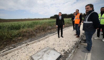 Balcıoğlu, Alipaşa Yolu’nda ki Yaya Kaldırımı Çalışmalarını İnceledi