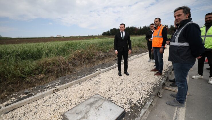 Balcıoğlu, Alipaşa Yolu’nda ki Yaya Kaldırımı Çalışmalarını İnceledi