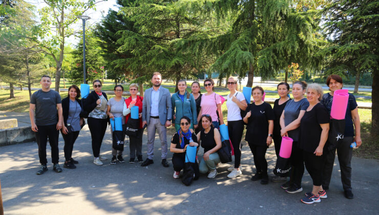 Küçükçekmece’de sabah sporlarına büyük ilgi