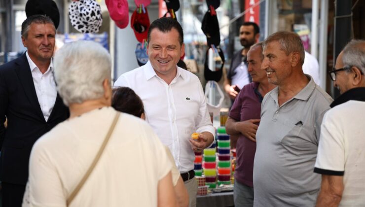 Başkan Balcıoğlu, Semt Pazarında Esnaf ve Vatandaşlarla Buluştu