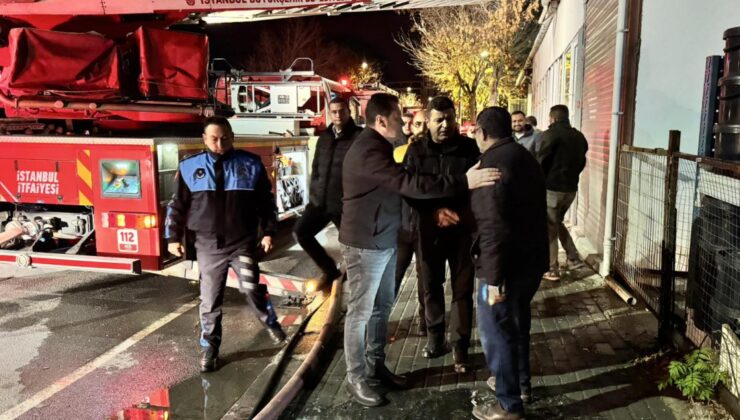 Başkan Balcıoğlu, Yangında Zarar Gören Korkmaz Yapı Market’i Ziyaret Etti