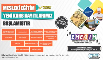 İstihdam garantili ‘Mesleki Eğitim Kursları’nın kayıtları başladı