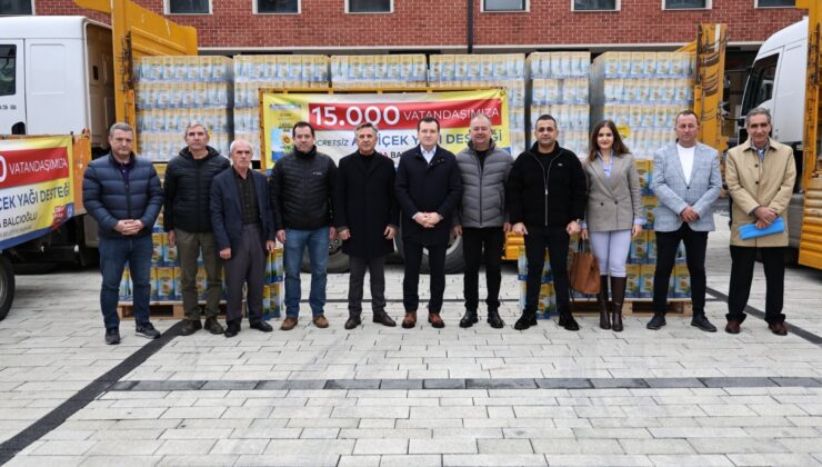 Başkan Balcıoğlu: 15 bin ihtiyaç sahibi vatandaşımıza ayçiçek yağı desteği sağlayacağız